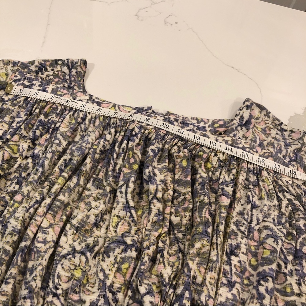 Free People Floral Sunsetter Boho Cottagecore Blouse Top Sz S Colorful Festival - Picture 13 of 14
